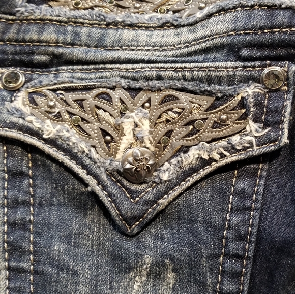 MISS ME women's blue denim jeans size 27"×31" exclusive design for buckle.com - Picture 11 of 14